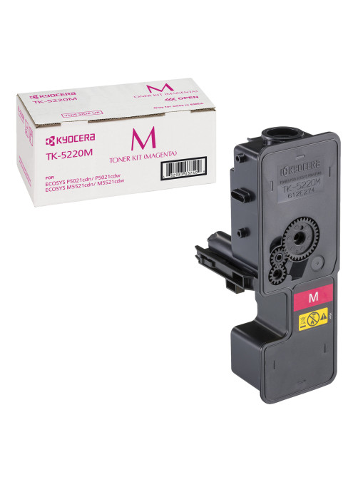 Тонер-картридж KYOCERA (TK-5220M) ECOSYS P5021cdn/cdw/M5521cdn/cdw, пурпурный, ресурс 1200 стр., оригинальный, 1T02R9BNL1