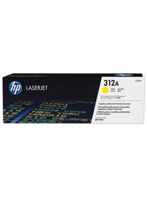 Картридж лазерный HP (CF382A) LaserJet M476dn/476dw/476nw, №312A, желтый, оригинальный, ресурс 2700 страниц