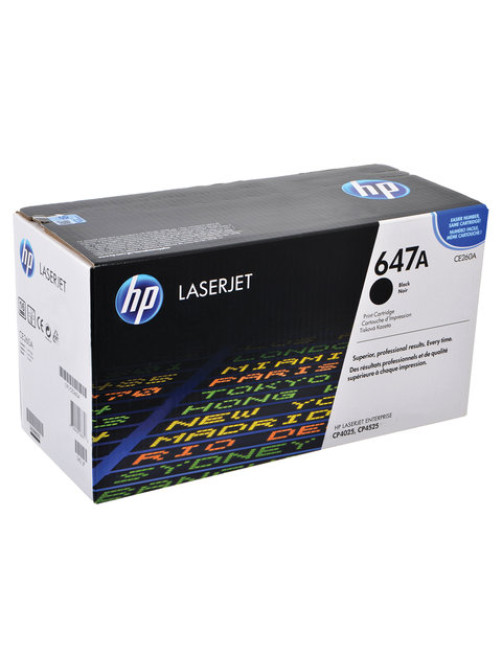 Картридж лазерный HP (CE260A) ColorLaserJet CP4025/4525, №647A, черный, оригинальный, ресурс 8500 страниц