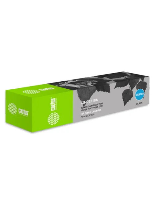Картридж лазерный CACTUS (CS-CE310A) для HP ColorLaserJet CP1025/CP1025NW, черный, ресурс 1200 страниц