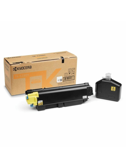 Тонер-картридж KYOCERA (TK-5280Y) M6235cidn/M6635cidn/P6235cdn, желтый, ресурс 11000 страниц, оригинальный, 1T02TWANL0