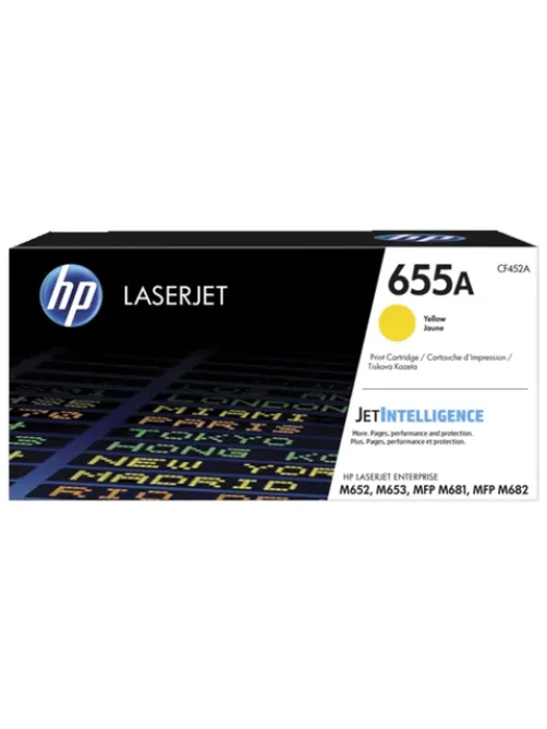 Картридж лазерный HP (CF452A) Color LJ M652dn/M653dn/M681dh, №655A, желтый, оригинальный, ресурс 10500 страниц