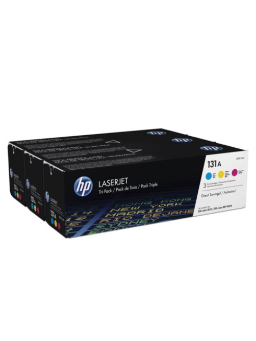 Картридж лазерный HP (U0SL1AM) LJ Pro200 colorM276/M251, №131A, оригинальный, КОМПЛЕКТ 3 цвета по 1800 страниц