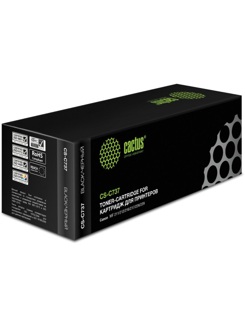Картридж лазерный CACTUS (CS-C737) для CANON MF211/212w/216n/217w/226dn/229dw, ресурс 2400 стр.
