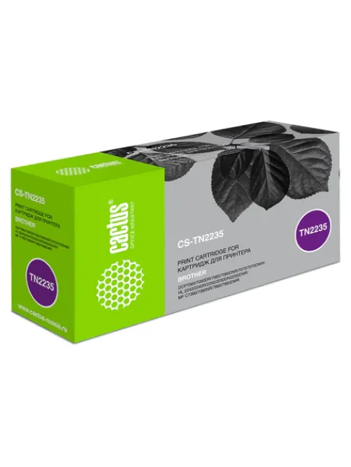 Картридж лазерный CACTUS (CS-TN2235) для BROTHER HL-2240R/2250/DCP-7060/7065, ресурс 1200 стр.