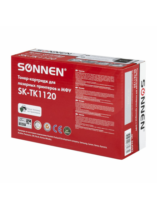 Тонер-картридж лазерный SONNEN (SK-TK1120) для KYOCERA FS-1060DN/1025MFP/1125MFP., ресурс 3000 стр., 364082
