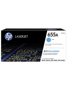 Картридж лазерный HP (CF451A) Color LJ M652dn/M653dn/M681dh, №655A, голубой, оригинальный, ресурс 10500 страниц