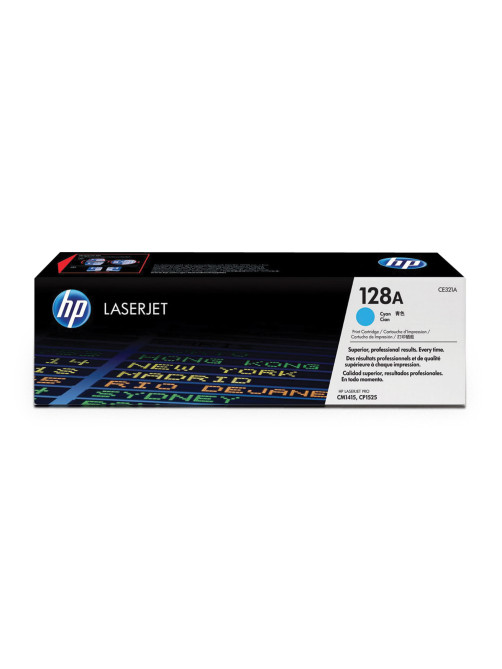 Картридж лазерный HP (CE321A) CLJ CM1415FN/FNW/CP1525N/NW, №128A, голубой, оригинальный, ресурс 1300 страниц