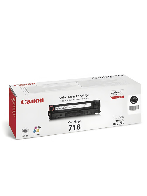 Картридж лазерный CANON (718BK) LBP7200Cdn/MF8330Cdn/MF8350Cdn, черный, ресурс 3400 страниц, оригинальный, 2662B002
