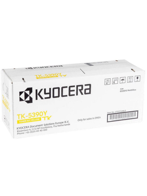 Тонер-картридж KYOCERA (TK-5390Y) ECOSYS PA4500cx, желтый, ресурс 13000 страниц, оригинальный, 1T02Z1ANL0