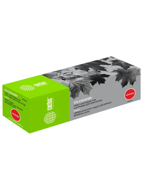 Картридж лазерный CACTUS (CS-C054HBK) для Canon LBP 621/623, MF 641/643/645, черный, ресурс 3100 страниц