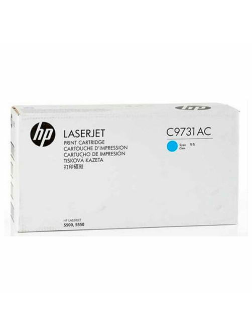 Картридж лазерный HP (C9731A) Color LaserJet 5500/5550, №645A, голубой, оригинальный, ресурс 12000 страниц