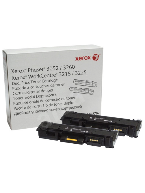 Картридж лазерный XEROX (106R02782) WC 3225/Phaser 3052/3260, оригинальный, КОМПЛЕКТ 2 шт., ресурс 2х3000 страниц