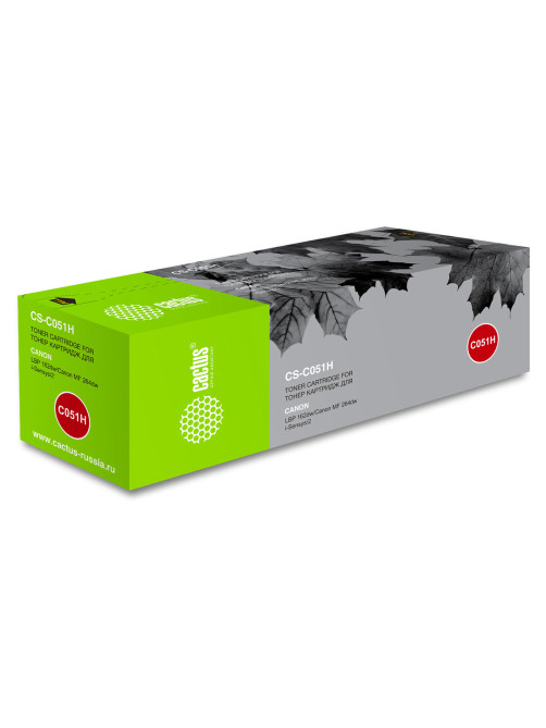 Тонер-картридж CACTUS (CS-C051H) для Canon LBP 162dw/MF 264dw/267dw/269dw, черный, ресурс 4100 страниц