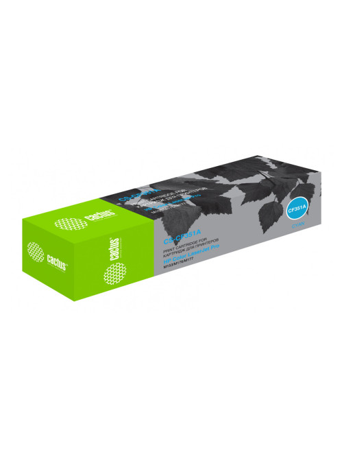 Картридж лазерный CACTUS (CS-CF351A) для HP CLJ M176n/M177fw, голубой, ресурс 1000 страниц