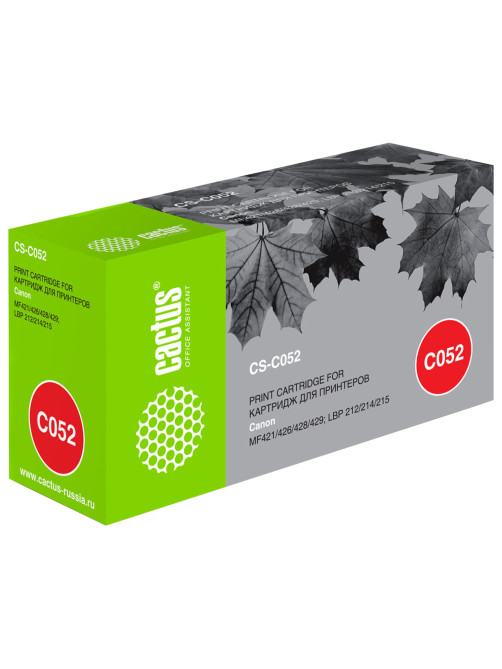 Картридж лазерный CACTUS (CS-C052) для Canon MF421/426/428/429/LBP 212/214/215, ресурс 3100 страниц