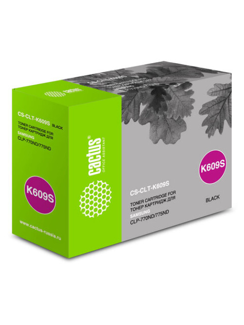 Картридж лазерный CACTUS (CS-CLT-K609S) для SAMSUNG CLP-770/770ND/775/775ND, черный, ресурс 7000 стр.