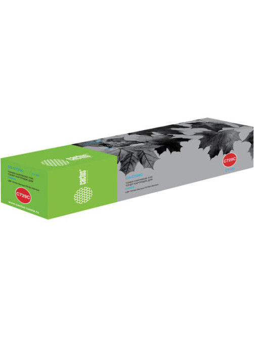 Картридж лазерный CACTUS (CS-C729C) для CANON LBP-7010C/7018C, голубой, ресурс 1000 страниц