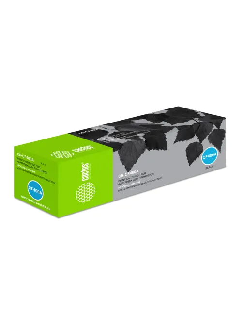 Картридж лазерный CACTUS (CS-CF400A) для HP LaserJet Pro M277n/dw/M252n, черный, ресурс 1500 стр.