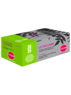 Картридж лазерный CACTUS (CS-TK5240M) для Kyocera M5526cdn/M5526cdw/P5026cdn, пурпурный, ресурс 3000 страниц