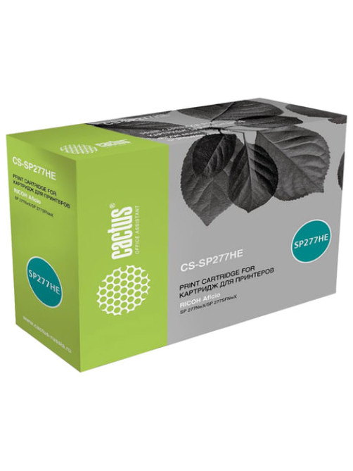 Картридж лазерный CACTUS (CS-SP277HE) для RICOH SP277NwX/SP277SNwX/SP277SFNwX, ресурс 2600 стр.