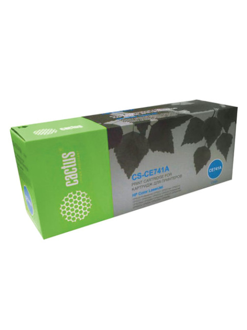 Картридж лазерный CACTUS (CS-CE741A) для HP LaserJet CP5225/5225N, голубой, ресурс 7300 страниц