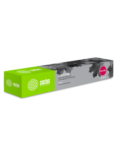 Картридж лазерный CACTUS (CS-EXV34BK) для Canon IR C2030L/C2030i/C2020i, черный, ресурс 23000 страниц