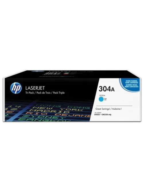 Картридж лазерный HP (CC531A) ColorLaserJet CP2025/CM2320, №304A, голубой, оригинальный, ресурс 2800 страниц
