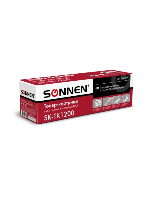 Тонер-картридж SONNEN (SK-TK1200) для KYOCERA ECOSYS P2335/M2235dn/M2735dn/M2835dw, ресурс 3000 страниц, 363317