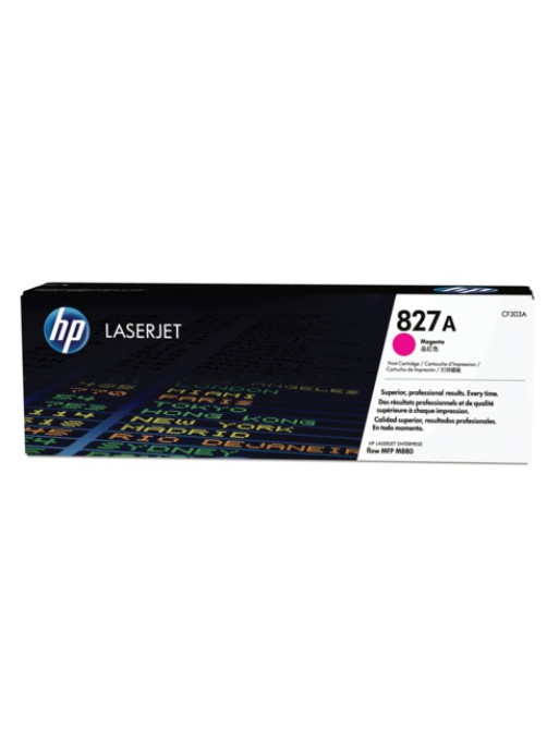 Картридж лазерный HP (CF303A) Color LaserJet M880, №827A, пурпурный, оригинальный, ресурс 32000 страниц