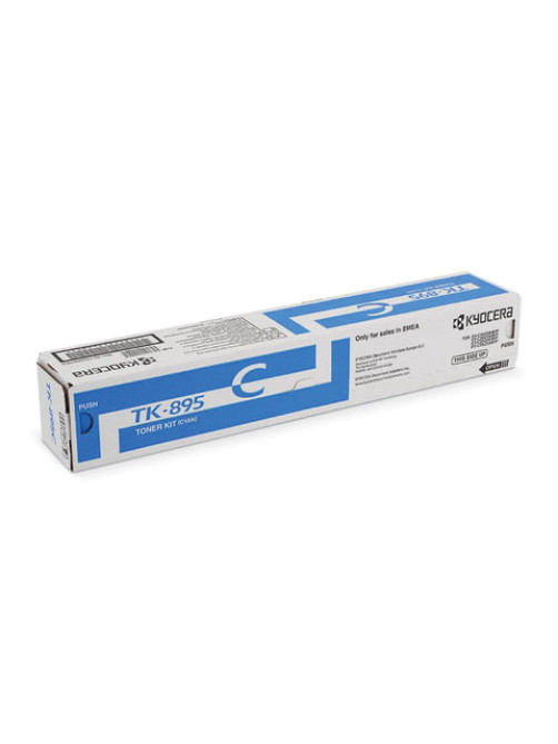 Тонер-картридж KYOCERA (TK-895C) FS-C8020MFP/C8025MFP/C8520MFP/C8525MFP, голубой, оригинальный, ресурс 6000 страниц, 1T02K0CNL0