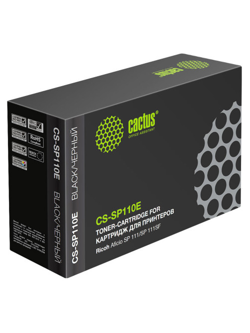 Картридж лазерный CACTUS (CS-SP110E) для RICOH SP 110E/SP 111/SP 111SU/SP 111SF, ресурс 2000 стр.