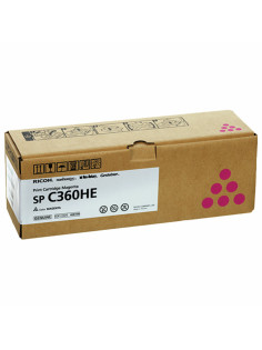 Картридж лазерный RICOH (SP C360HE) для Ricoh SP C360SFNw/C361SFNw, пурпур, оригинальный, ресурс 6000 страниц, 408186