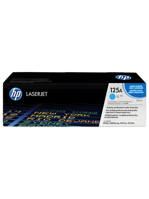 Картридж лазерный HP (CB541A) ColorLJ CP1215/CP1515N и др, №125A, голубой, оригинальный, ресурс 1400 страниц