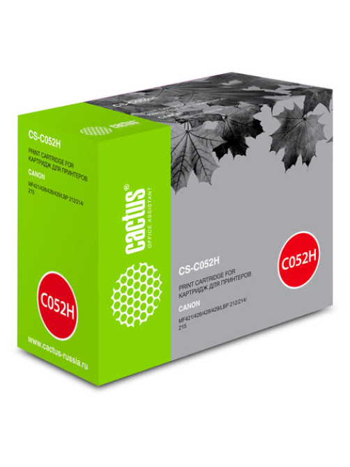 Картридж лазерный CACTUS (CS-C052H) для Canon MF421/426/428/429/LBP 212/214/215, ресурс 9200 страниц