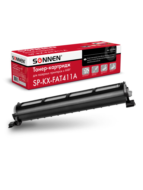 Тонер-картридж SONNEN (SP-KXFAT411A) для PANASONIC KX-MB1900/2000/2020/2030, ВЫСШЕЕ КАЧЕСТВО, ресурс 2000 стр., 321056
