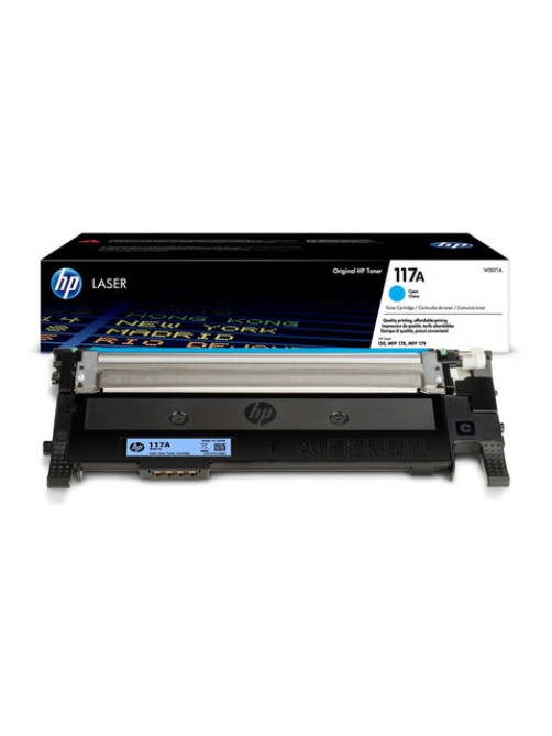 Картридж лазерный HP (W2071A) для HP Color Laser 150a/nw/178nw/fnw, №117A, голубой, оригинальный, ресурс 700 страниц