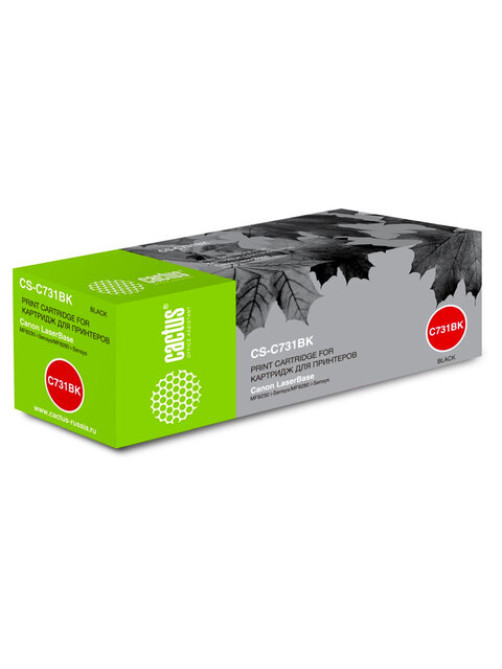Картридж лазерный CACTUS (CS-C731BK) для CANON LBP7100/7110/MF8230/8280, черный, ресурс 1400 стр.