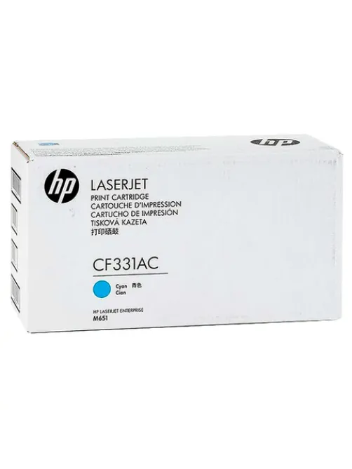 Картридж лазерный HP (CF331A) LaserJet M651n/M651dn/M651xh, №654A, голубой, оригинальный, ресурс 15000 страниц