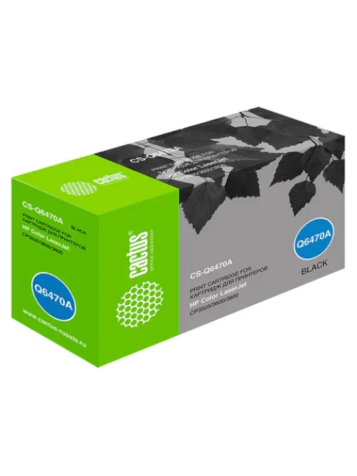 Картридж лазерный CACTUS (CS-Q6470A) для HP ColorLaserJet 3600N/3600DN/3800N, черный, ресурс 6000 страниц
