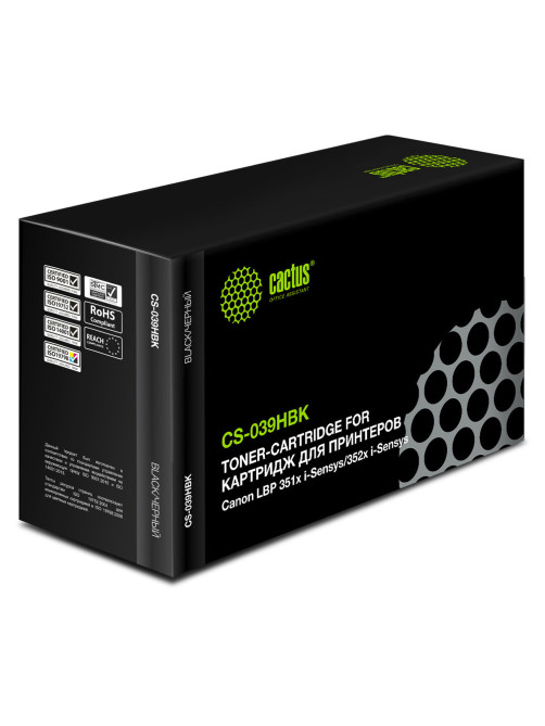 Картридж лазерный CACTUS (CS-039HBK) для Canon i-Sensys LBP 351x /352x, ресурс 25000 страниц