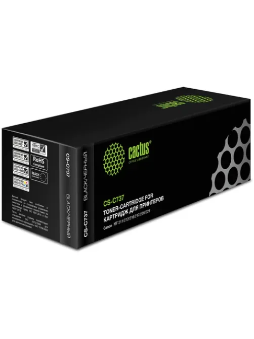 Картридж лазерный CACTUS (CS-C737) для CANON MF211/212w/216n/217w/226dn/229dw, ресурс 2400 стр.