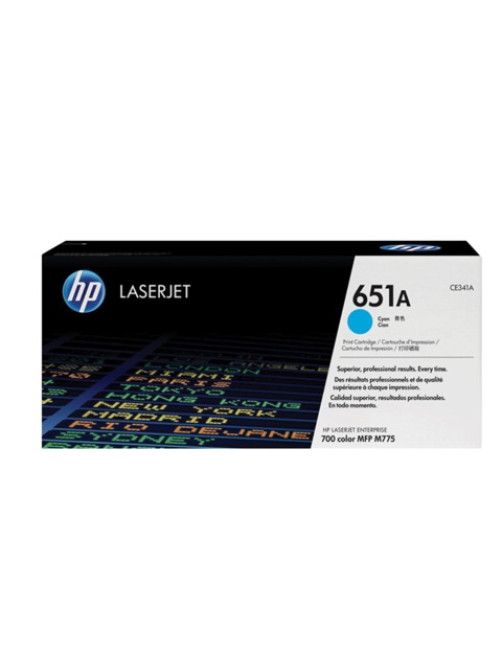 Картридж лазерный HP (CE341A) CLJ Enterprise 700 M775dn/f/z, №651A, голубой, оригинальный, ресурс 16000 страниц