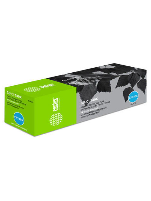 Картридж лазерный CACTUS (CS-CF540X) для HP LaserJet Pro M254/M280/M281, черный, ресурс 3200 стр.