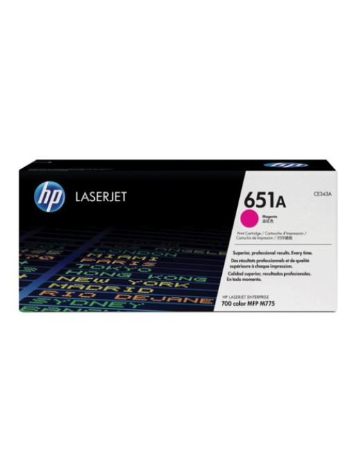 Картридж лазерный HP (CE343A) CLJ Enterprise 700 M775dn/f/z, №651A, пурпурный, оригинальный, ресурс 16000 страниц