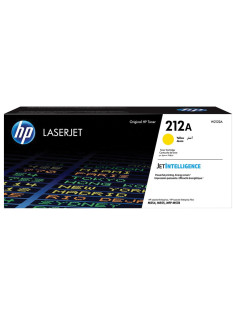Картридж лазерный HP (W2122A) Color LaserJet M554/M555, №212A, желтый, оригинальный, ресурс 4500 страниц