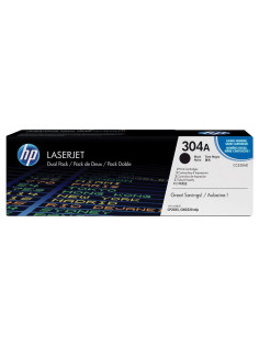 Картридж лазерный HP (CC530AD) CLJ CP2025/CM2320, №304A, черный, КОМПЛЕКТ 2 шт., оригинальный, ресурс 2х3500 страниц
