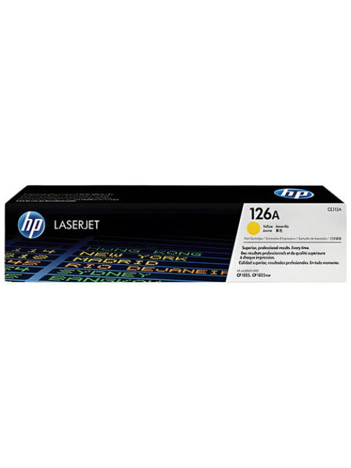 Картридж лазерный HP (CE312A) CLJ CP1025/CP1025NW, №126A, желтый, оригинальный, ресурс 1000 страниц