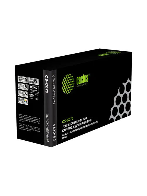 Картридж лазерный CACTUS (CS-C070) для Canon i-SENSYS LBP243/LBP246/MF461/MF463/MF465, ресурс 3000 страниц