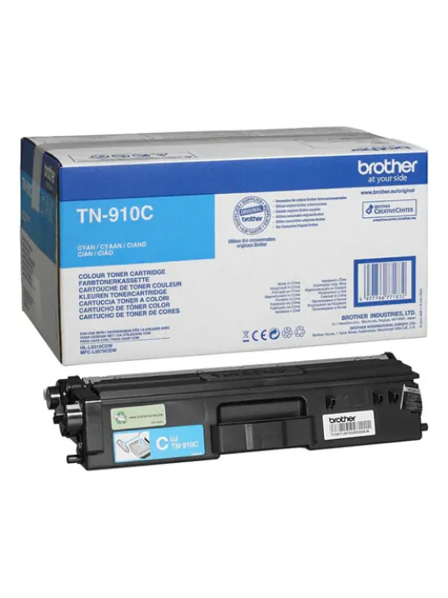 Картридж лазерный BROTHER (TN910C) HL-L9310CDW/MFC-L9570CDW, голубой, оригинальный, ресурс 9000 страниц